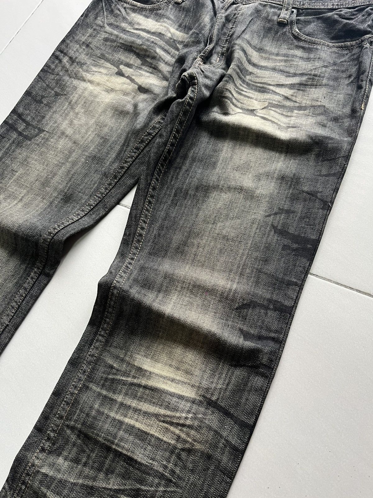If Six Was Nine Vintage Edge Rupert Claws Punk Gothic Straight Cut Jeans Size US 32 / EU 48 - 4 Thumbnail