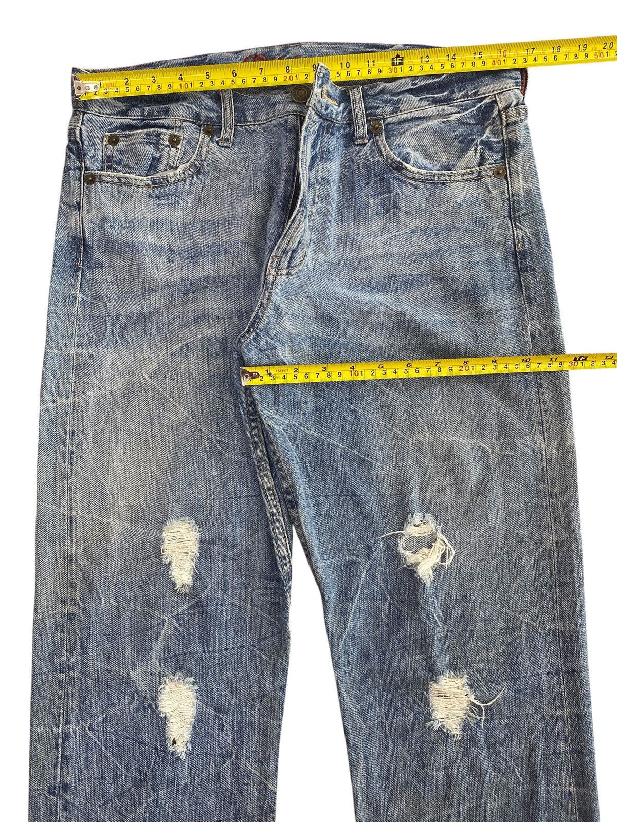 Japanese Brand Japanese Brand Thunder Wash Whiskers Style Flare Jeans Size US 34 / EU 50 - 5 Thumbnail