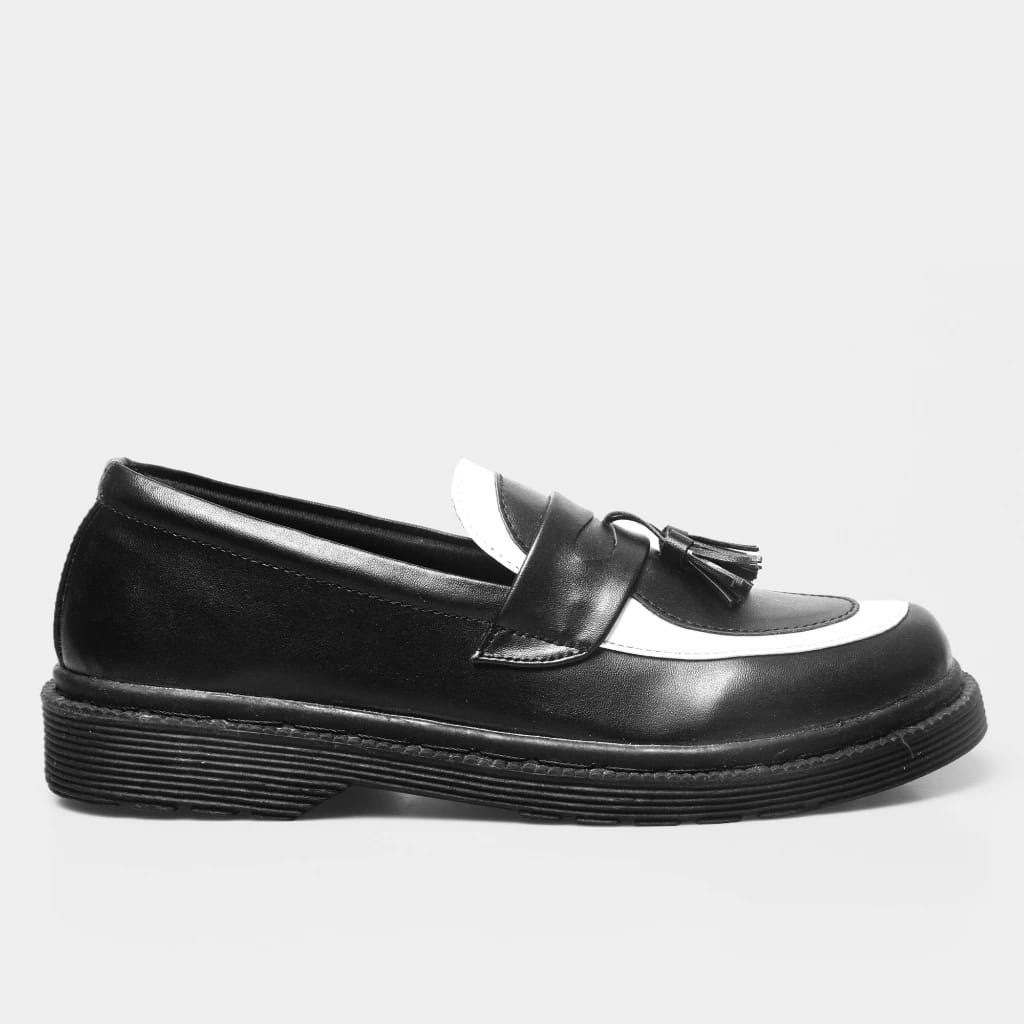 Designer Mens Combi Tassel Loafer Black White Size US 10 / EU 43 - 3 Thumbnail