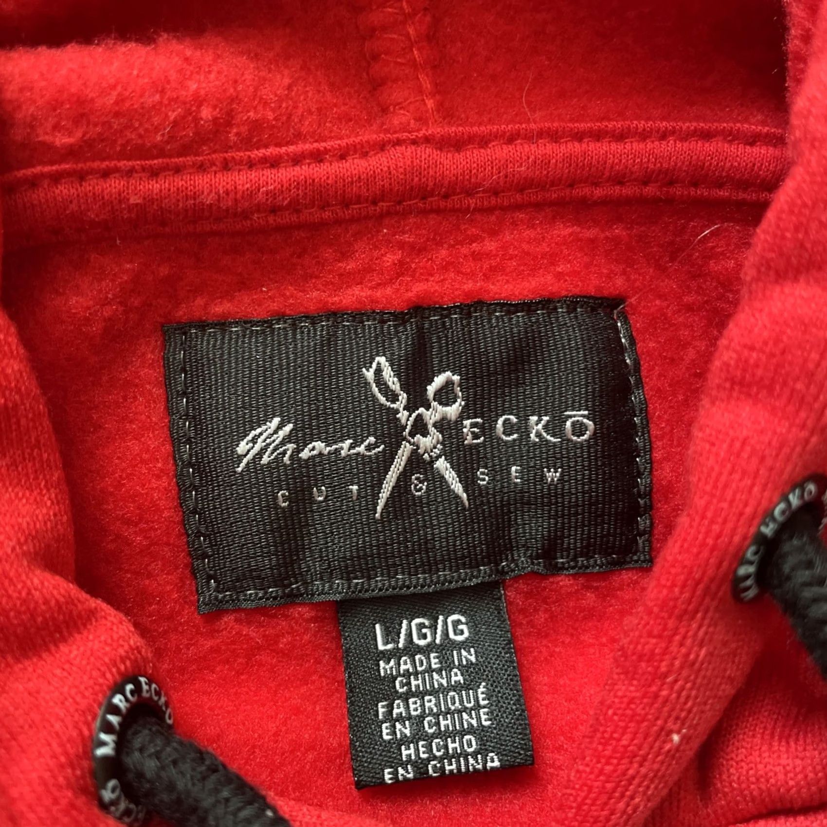 Vintage VINTAGE Mark Ecko Hoodie Mens Large Red Pullover 90s Grunge Y2K Skate Punk Zip/Embroidered Logo Front Pockets Size US L / EU 52-54 / 3 - 3 Thumbnail