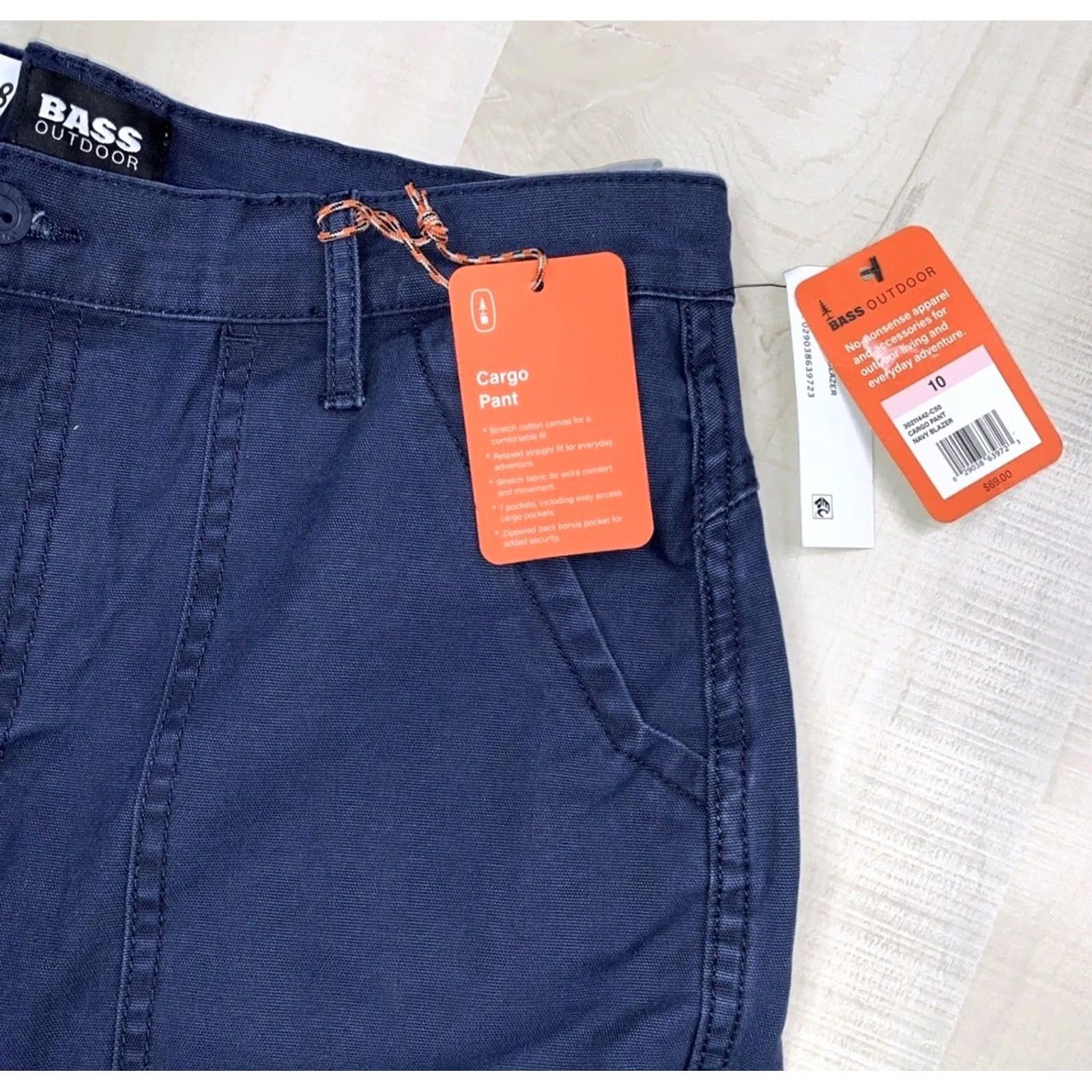 Vintage Bass Outdoor Blue Stretch Cargo Pants Women’s 10 NWT-12778 Size 32" / US 10 / IT 46 - 3 Thumbnail