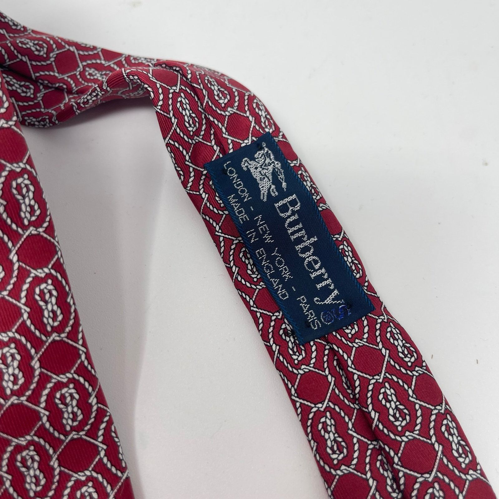 Burberry Burberry vintage red gold silk tie Size ONE SIZE - 2 Thumbnail