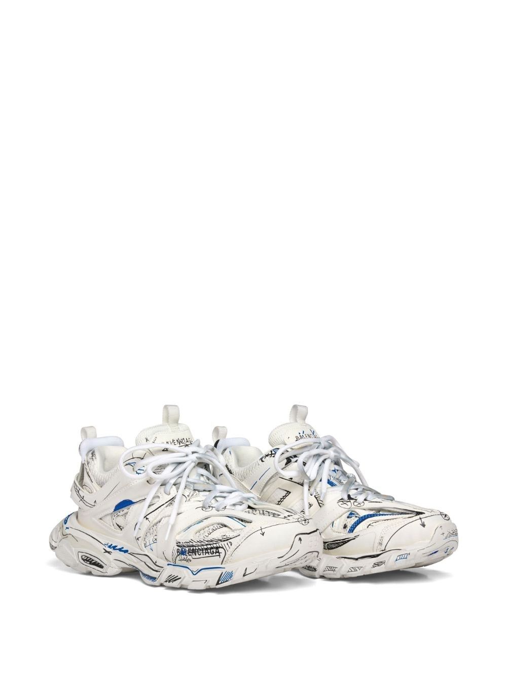 Balenciaga o1w1db10625 Track Sketch Sneakers in Multicolor Size US 13 / EU 46 - 2 Thumbnail