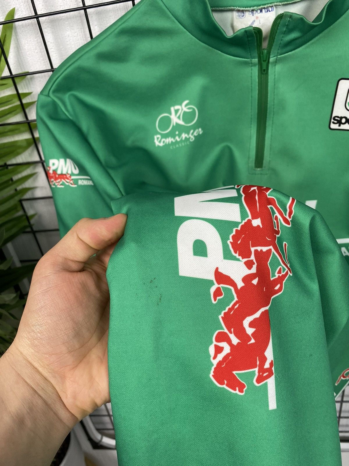 Other Rare Vintage PMU Romand Sportful Cycling Jersey Men L green Size US L / EU 52-54 / 3 - 16 Thumbnail