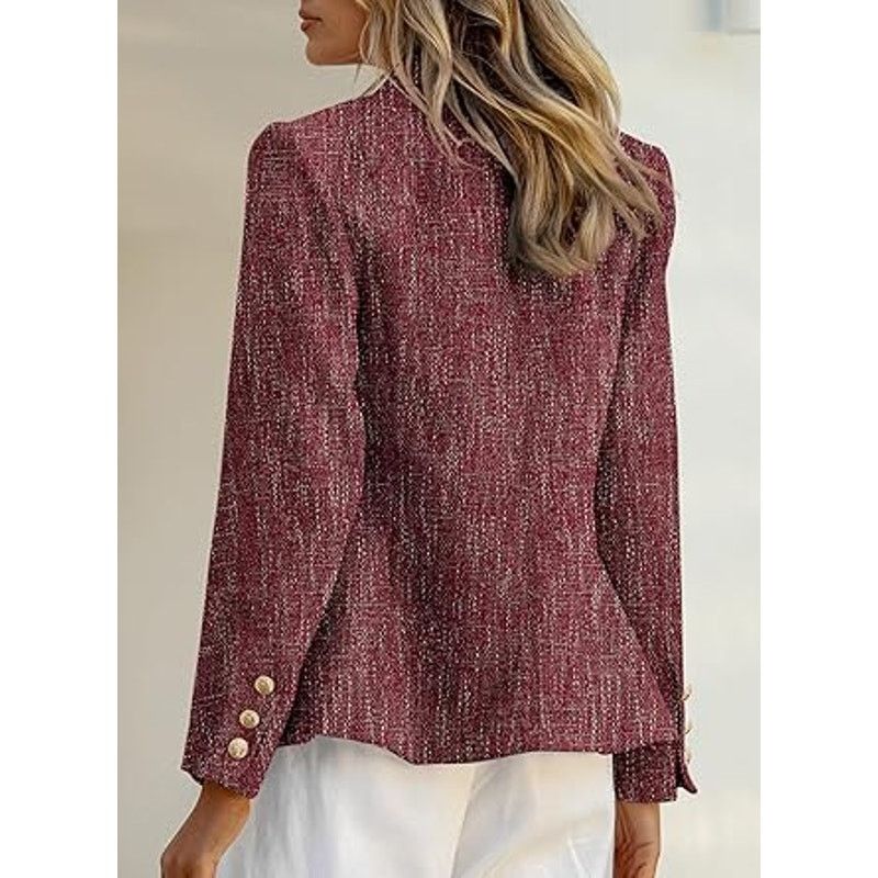 Other Happy Sailed Womens Blazer Double Breasted Turndown Collar Size XL / US 12-14 / IT 48-50 - 4 Thumbnail