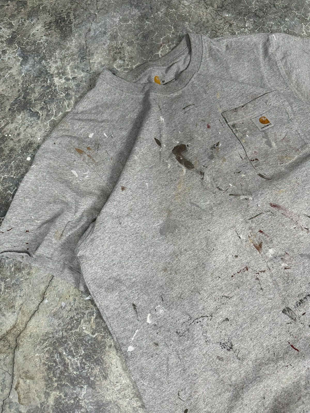 Carhartt × Vintage Vintage Carhartt Distressed Pocket Tee Size US M / EU 48-50 / 2 - 3 Thumbnail