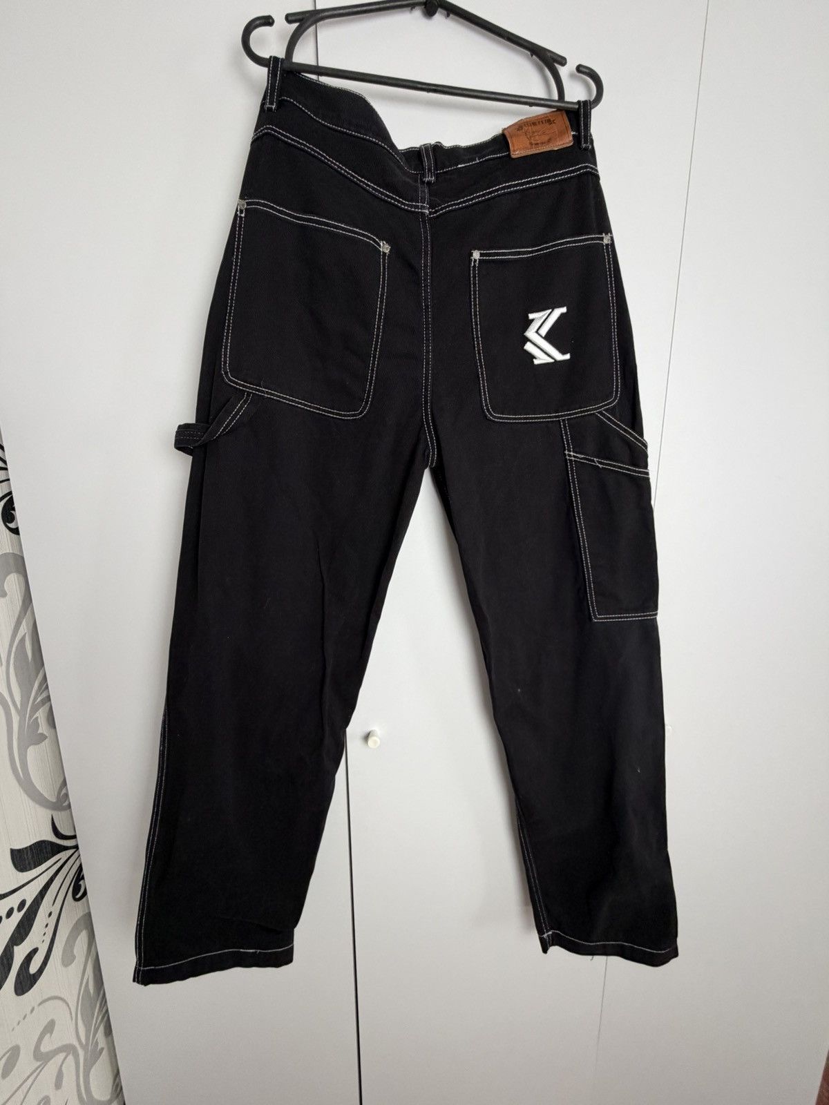Karl Kani Vintage Karl Kani Black Baggy Carpenter Jeans Stitching Logo Size US 32 / EU 48 - 1 Thumbnail