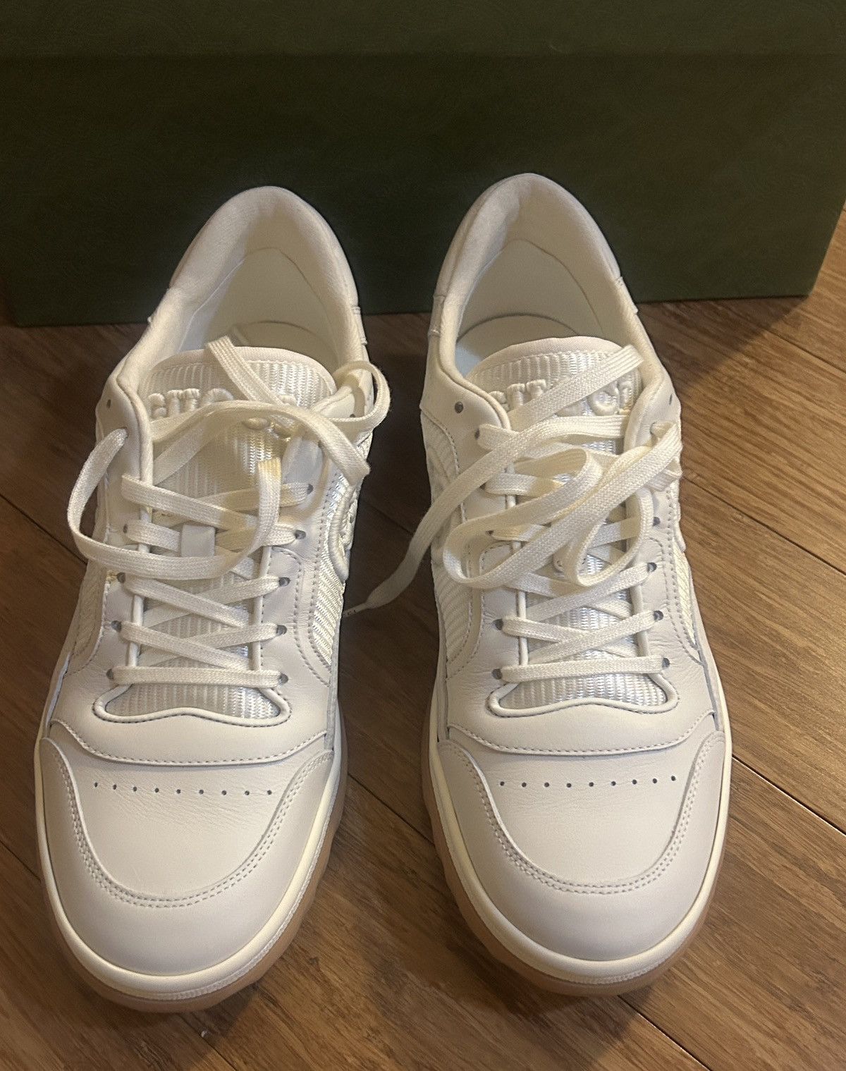 Gucci Gucci MAC80 Low Top Leather Skateboard Sneakers Size US 10.5 / IT 40.5 - 4 Thumbnail