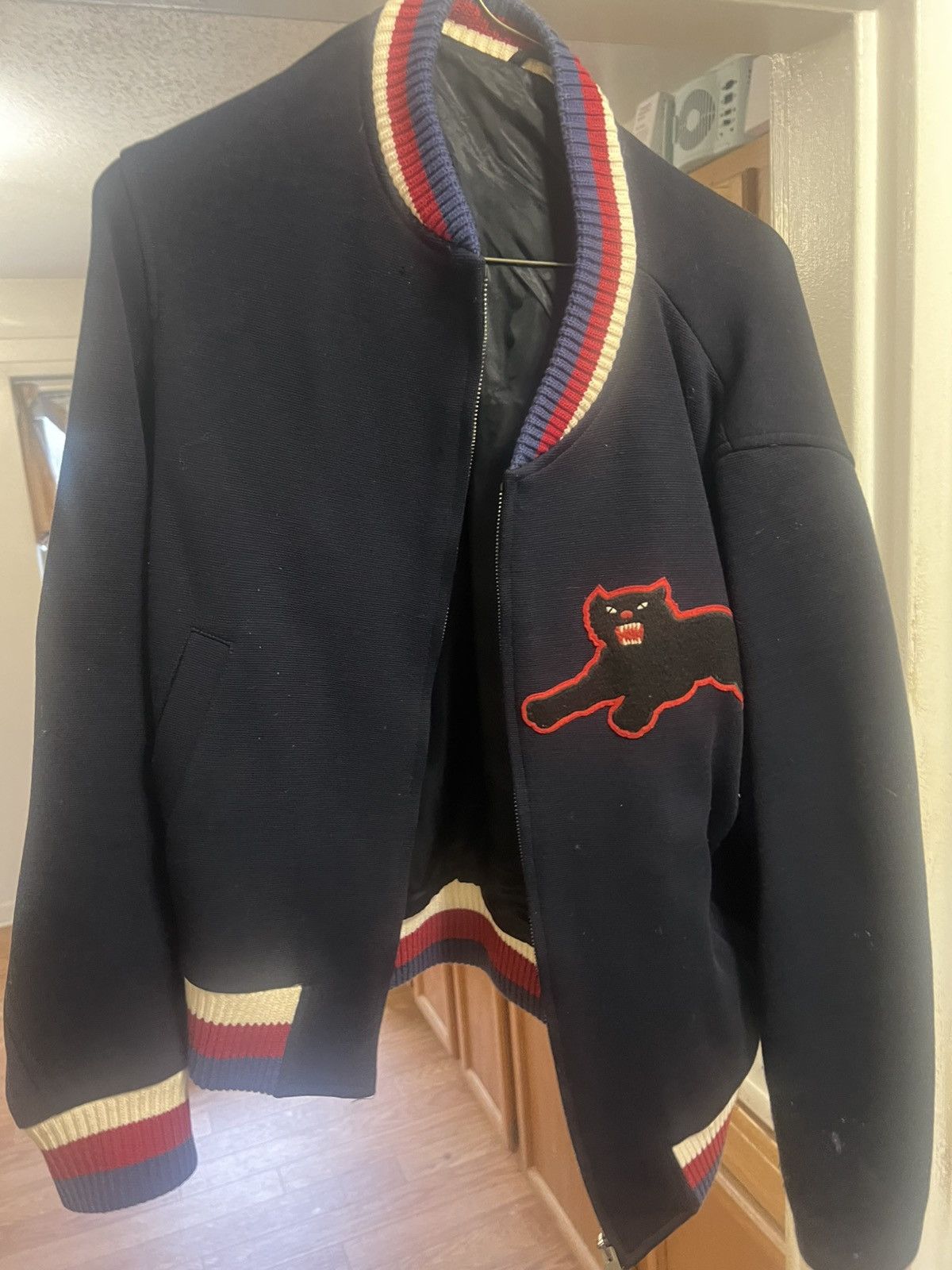 Gucci Gucci Panther navy bomber jacket size 48 Size US M / EU 48-50 / 2 - 1 Thumbnail