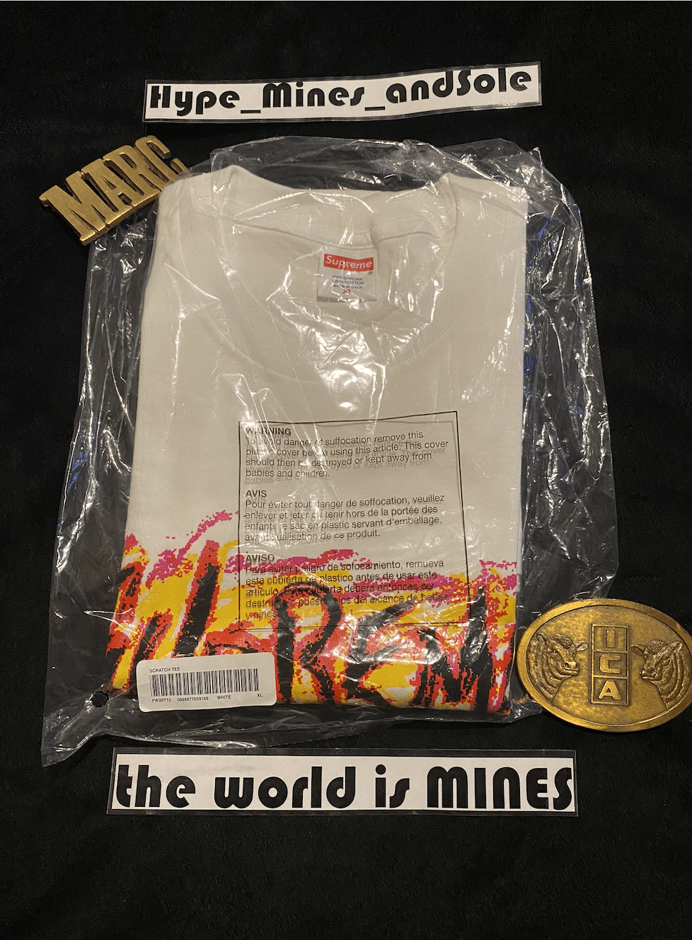 Supreme NWT Supreme Scratch Tee - White - XL Size US XL / EU 56 / 4 - 2 Thumbnail