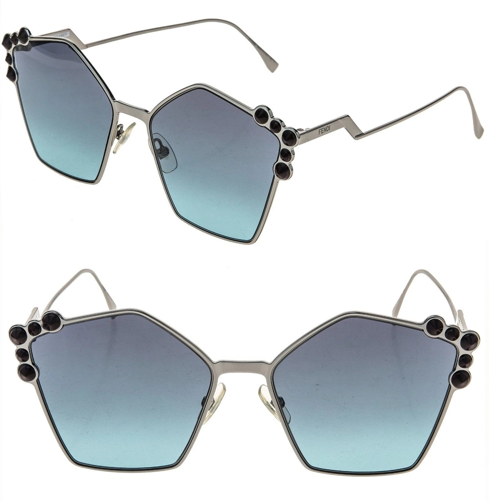 Fendi FENDI FF0261S CAN EYE 0261 Stud Geometric Metal Sunglasses Size ONE SIZE - 1 Thumbnail