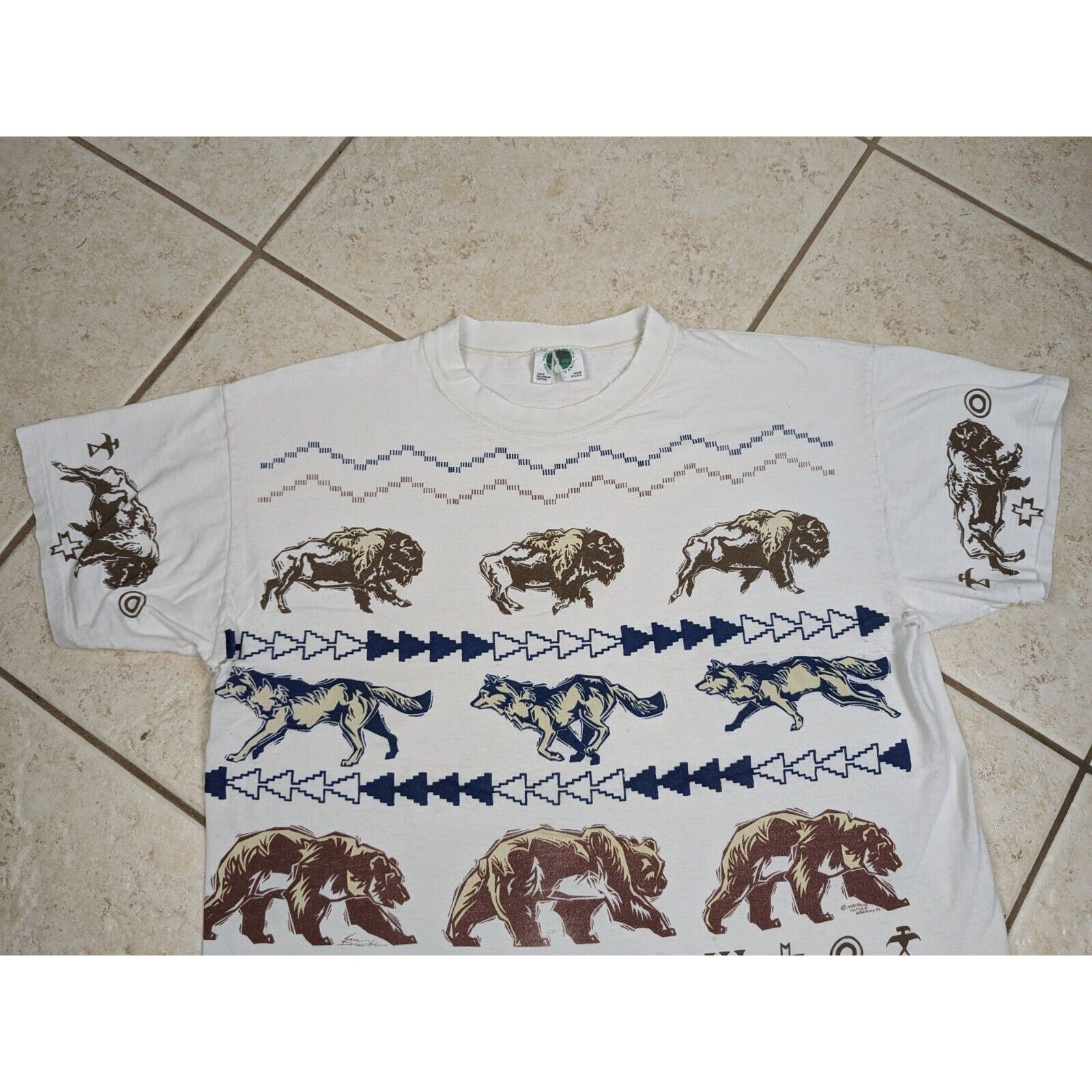 Other Vtg 90s Alaska Animals All Over Print XL Ken Drewke Thrashed Size US XL / EU 56 / 4 - 3 Thumbnail