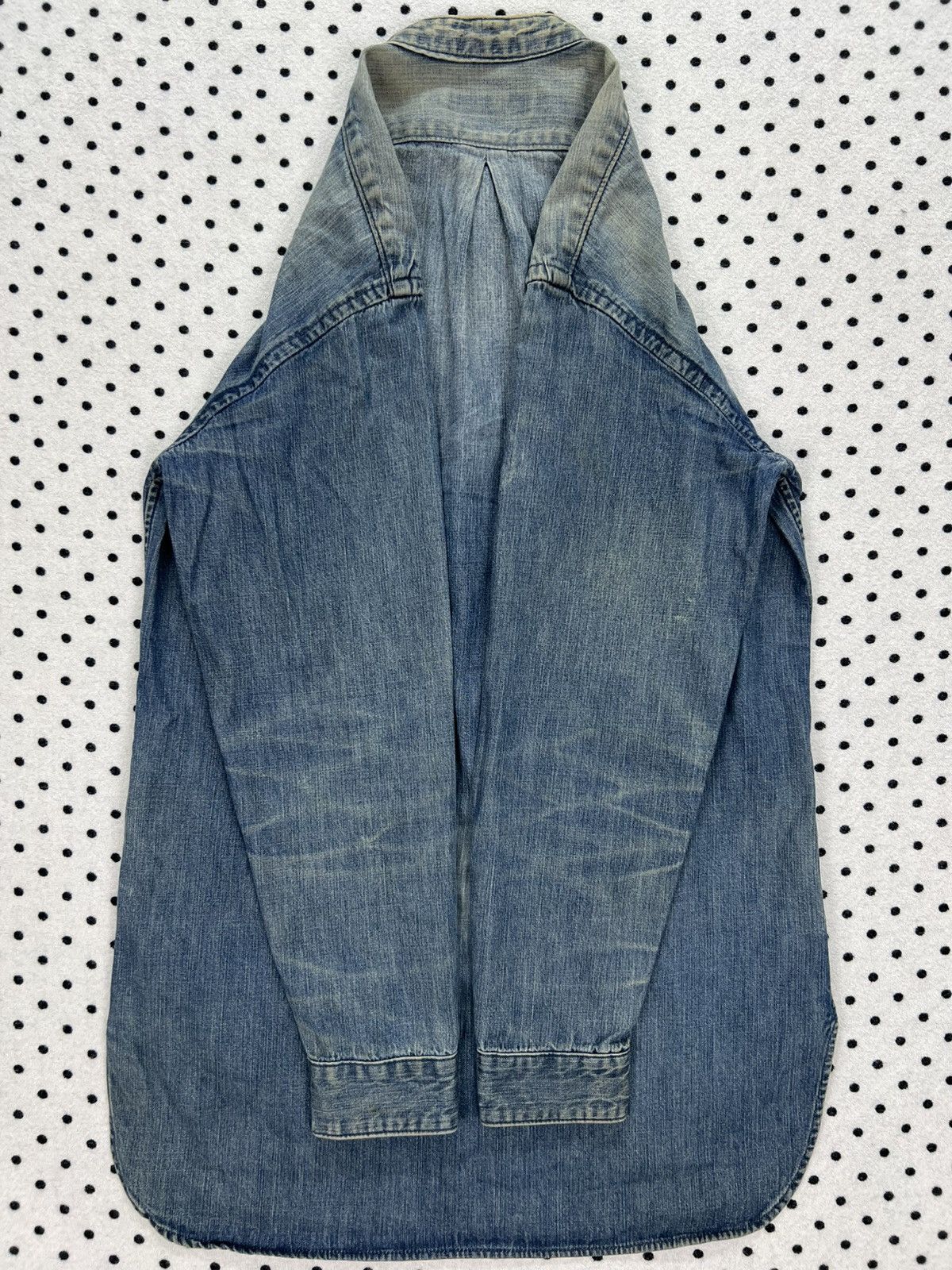 monkey time Monkey Time Dirty Distressed Denim Shirt Size US XS / EU 42 / 0 - 6 Thumbnail