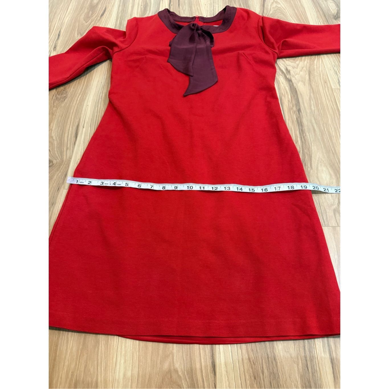 Boden Boden red shift dress with bow sz 10 Size L / US 10 / IT 46 - 7 Thumbnail
