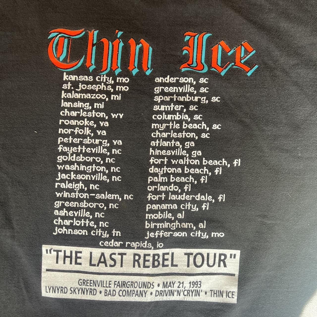Band Tees × Vintage RARE 1993 Thin Ice The Last Rebel Tour / Band Tee Size US XL / EU 56 / 4 - 6 Thumbnail