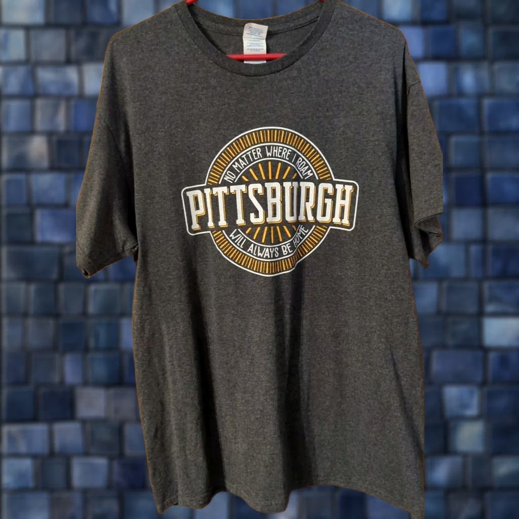 Delta Nike Pittsburgh Shirt L Mens Gray Solid Cotton Knit Size US L / EU 52-54 / 3 - 1 Thumbnail