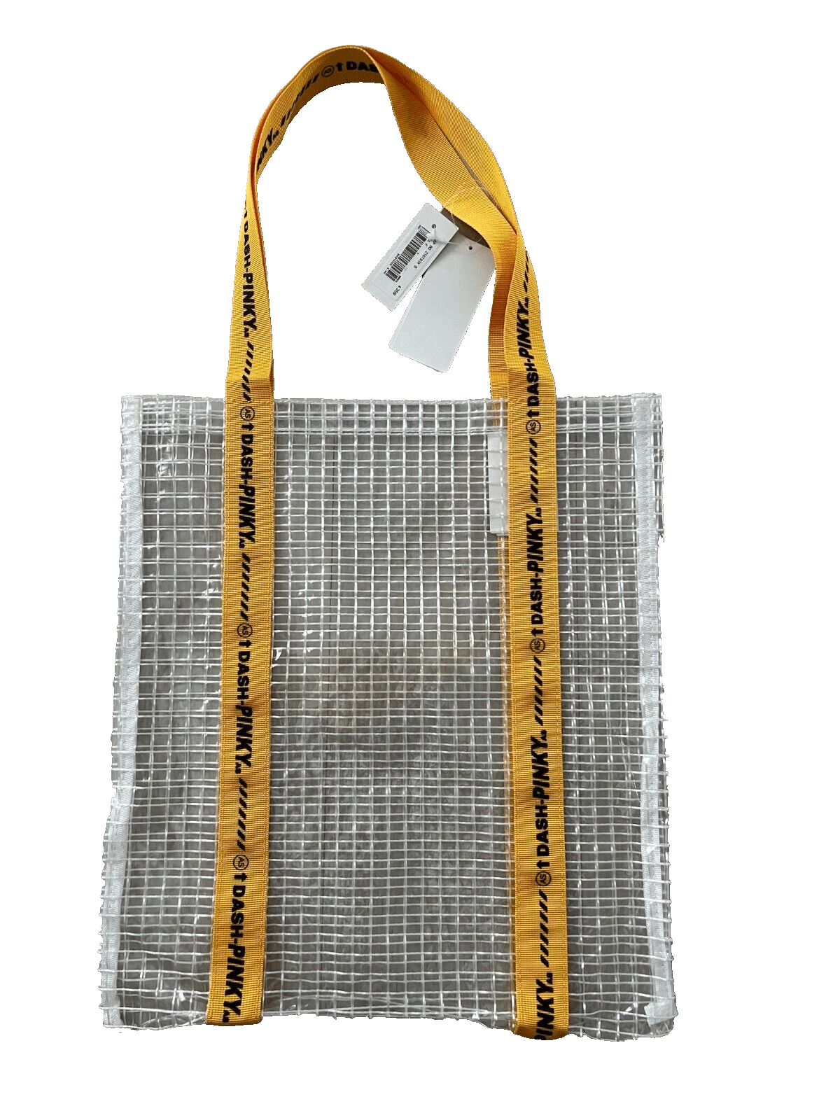 Other AS Dash PInky Transparent Grid Tote Bag Yellow Straps Size ONE SIZE - 2 Thumbnail