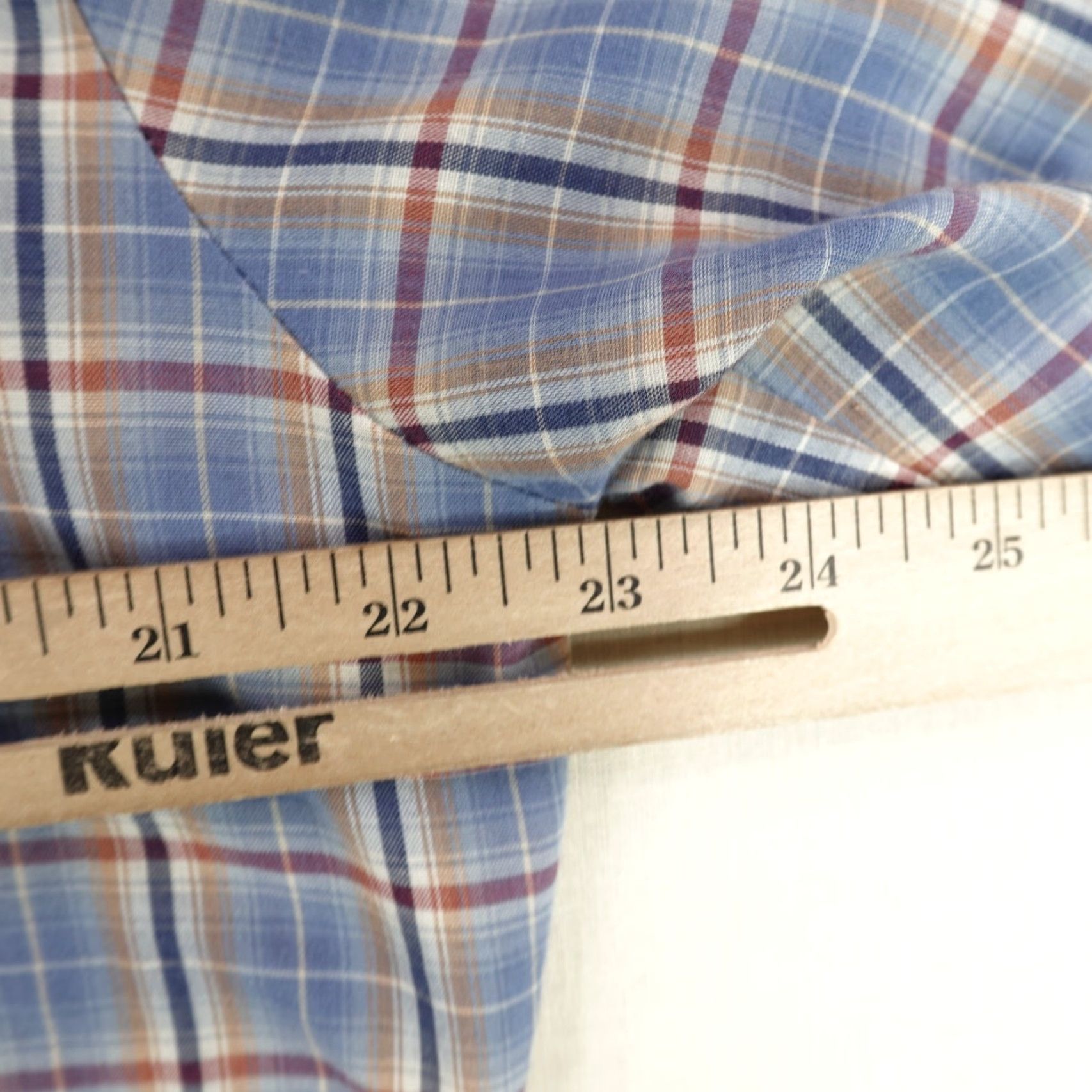 Levi's VINTAGE Levi's Shirt Mens Large Blue Plaid Western Pearl Snap Ranch White Tab 70s Size US L / EU 52-54 / 3 - 6 Thumbnail