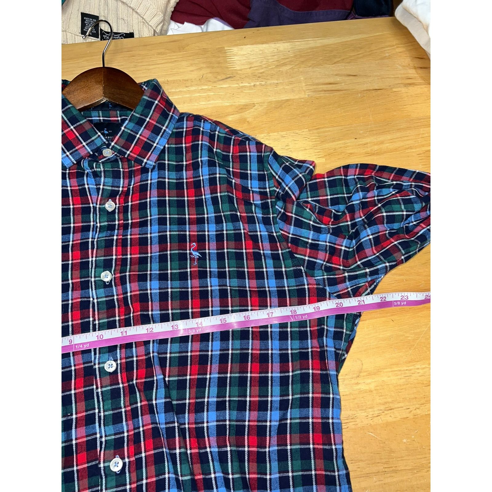 Tailorbyrd Tailorbyrd Button Up Shirt Red Blue Flannel 1930 Collection Size US M / EU 48-50 / 2 - 9 Thumbnail
