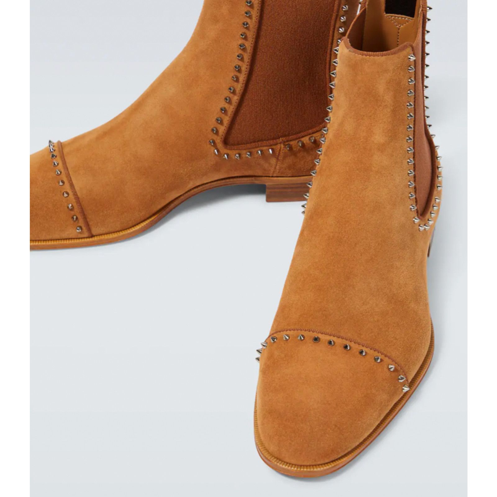 Christian Louboutin Christian Louboutin Mens Brown Suede Spike Boot 45 12 Size US 12 / EU 45 - 5 Thumbnail