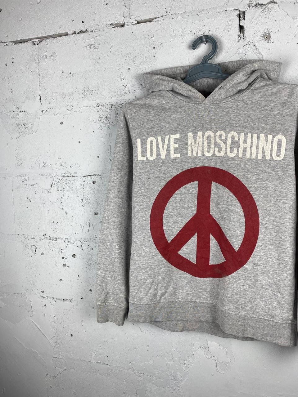 Designer × Moschino Love Moschino Peace Sign Grey Iconic Hoodie Size US S / EU 44-46 / 1 - 2 Thumbnail