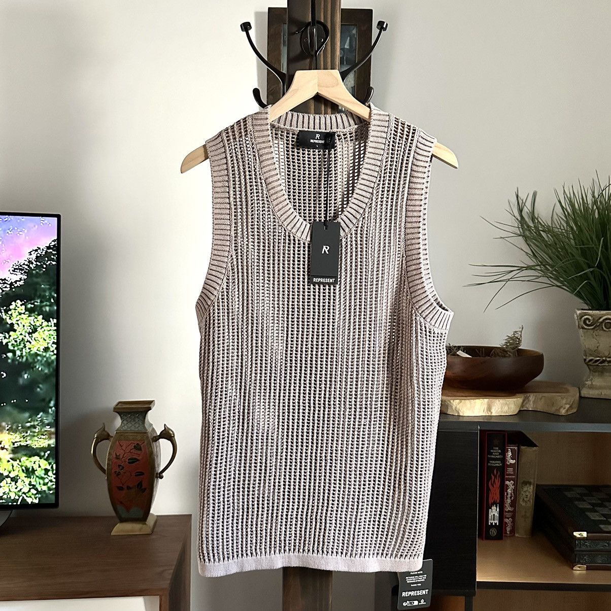 Represent Clo. 🌿Represent Clo Washed Knit Vest - Dawn🌿 Size US L / EU 52-54 / 3 - 2 Thumbnail