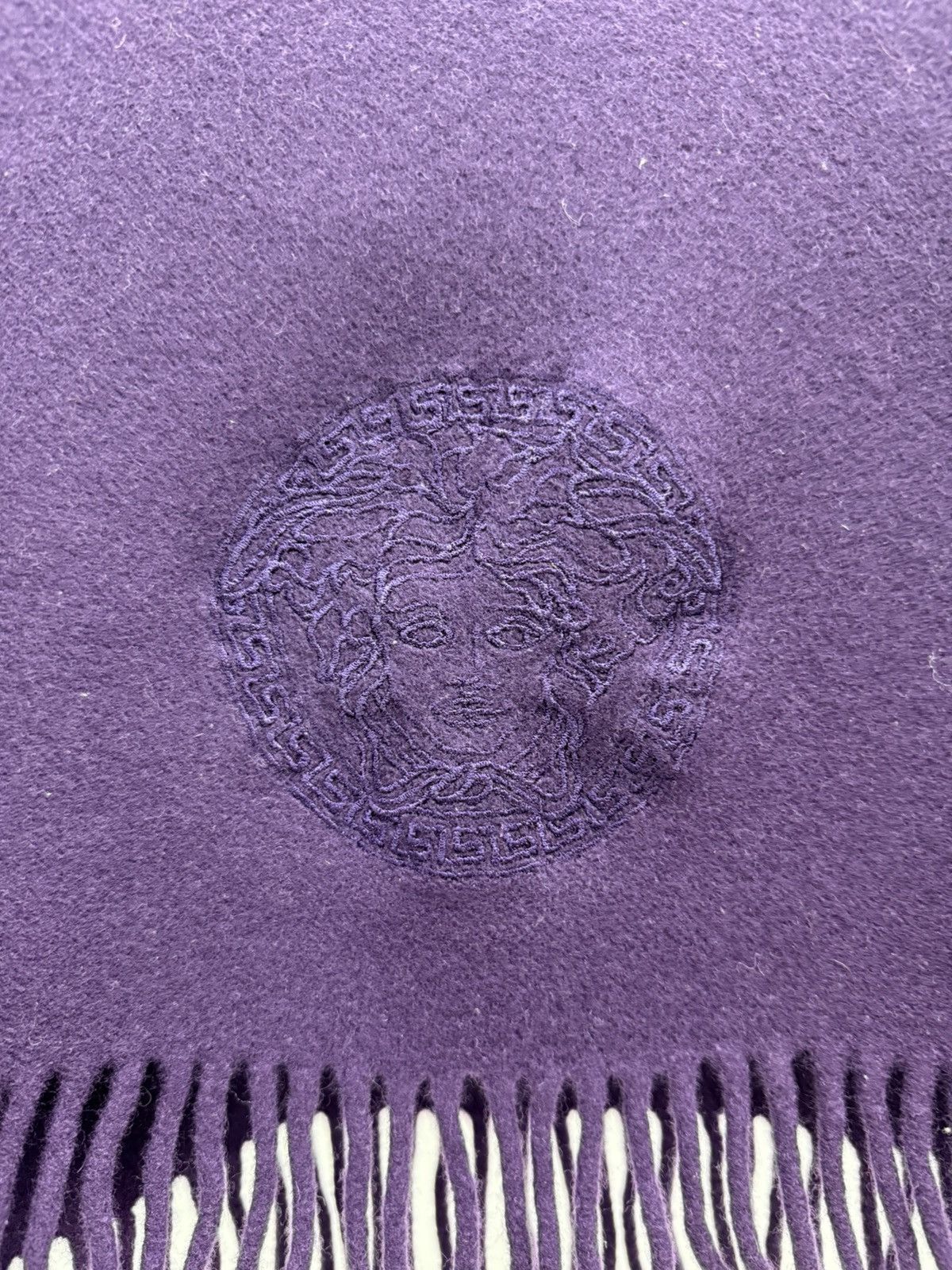 Versace Versace Lana Wool Big Medusa Logo Scarf Size ONE SIZE - 2 Thumbnail