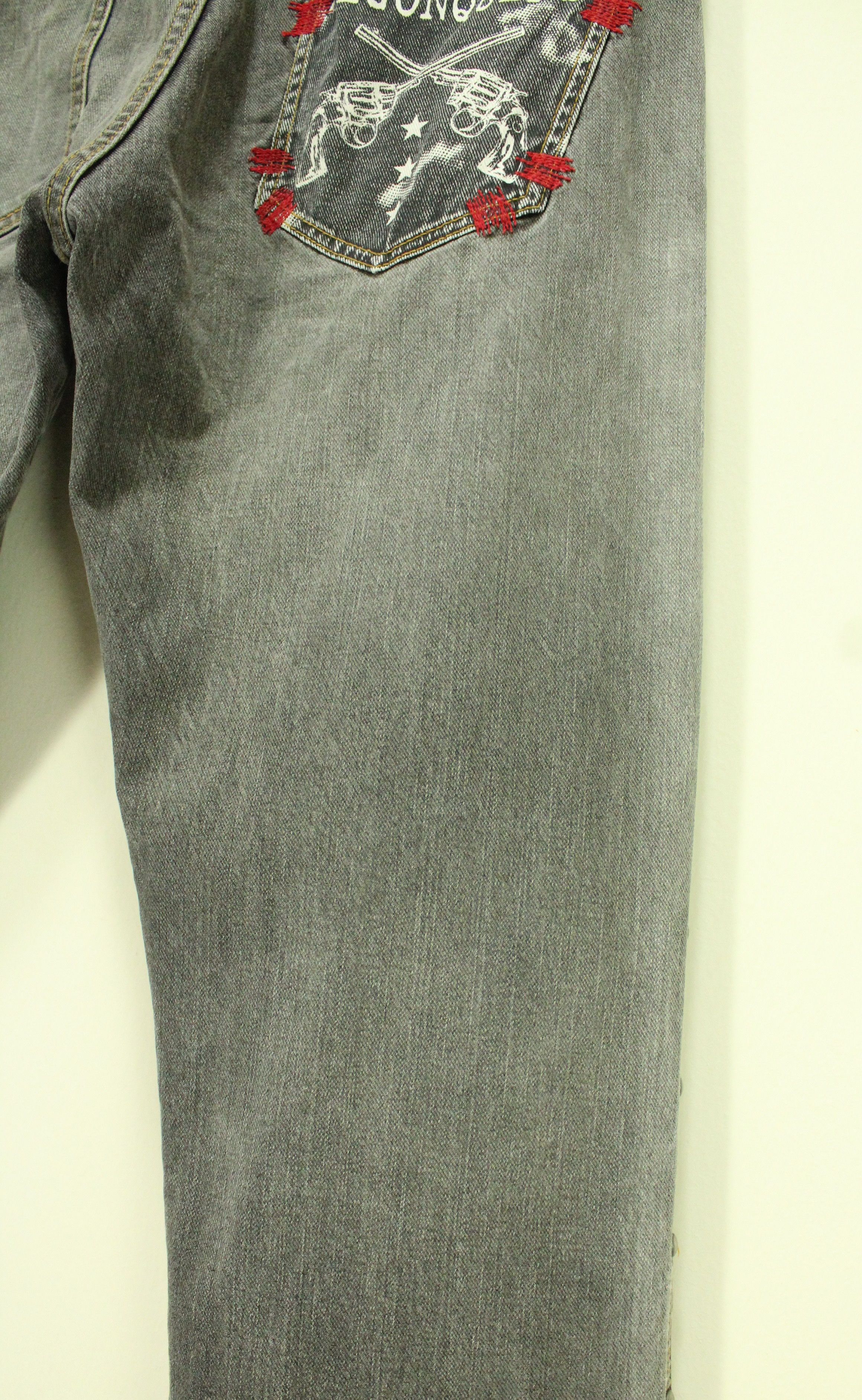 If Six Was Nine × In The Attic × Tornado Mart ALGONQUINS Denim Japanese Punk Gothic Grunge Outseam Riveted Size 32" / US 10 / IT 46 - 12 Thumbnail