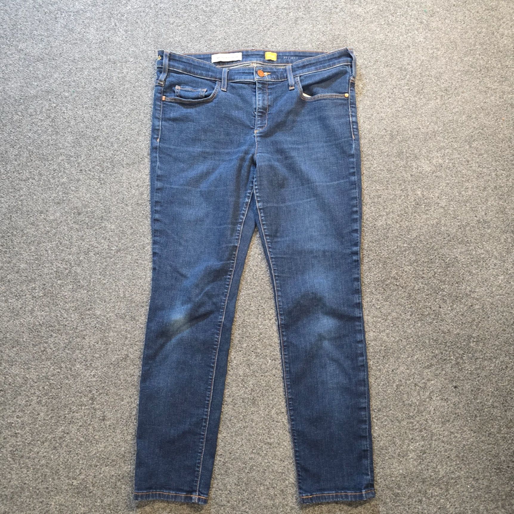 Vintage Pilcro Anthropologie Jeans Womens 32 Blue Serif Skinny Slim Mid Rise Capsule Size 24" / US 00 / IT 34 - 2 Thumbnail