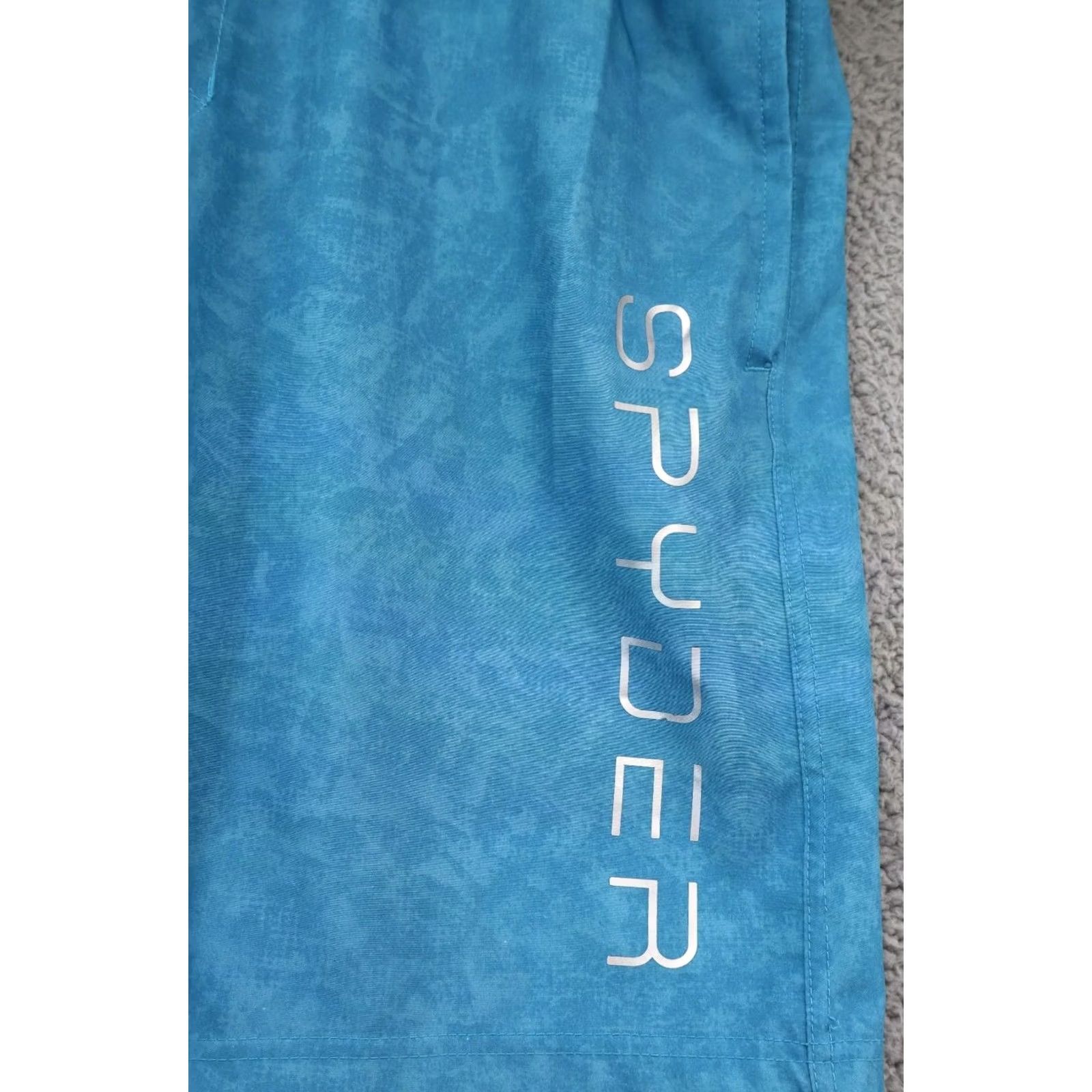 Spyder Spyder Swim Trunks Men XXL Blue Drawstring Striped Beach Surfing Bottom Trunks Mens Shirts/Bottom? Size ONE SIZE - 2 Thumbnail