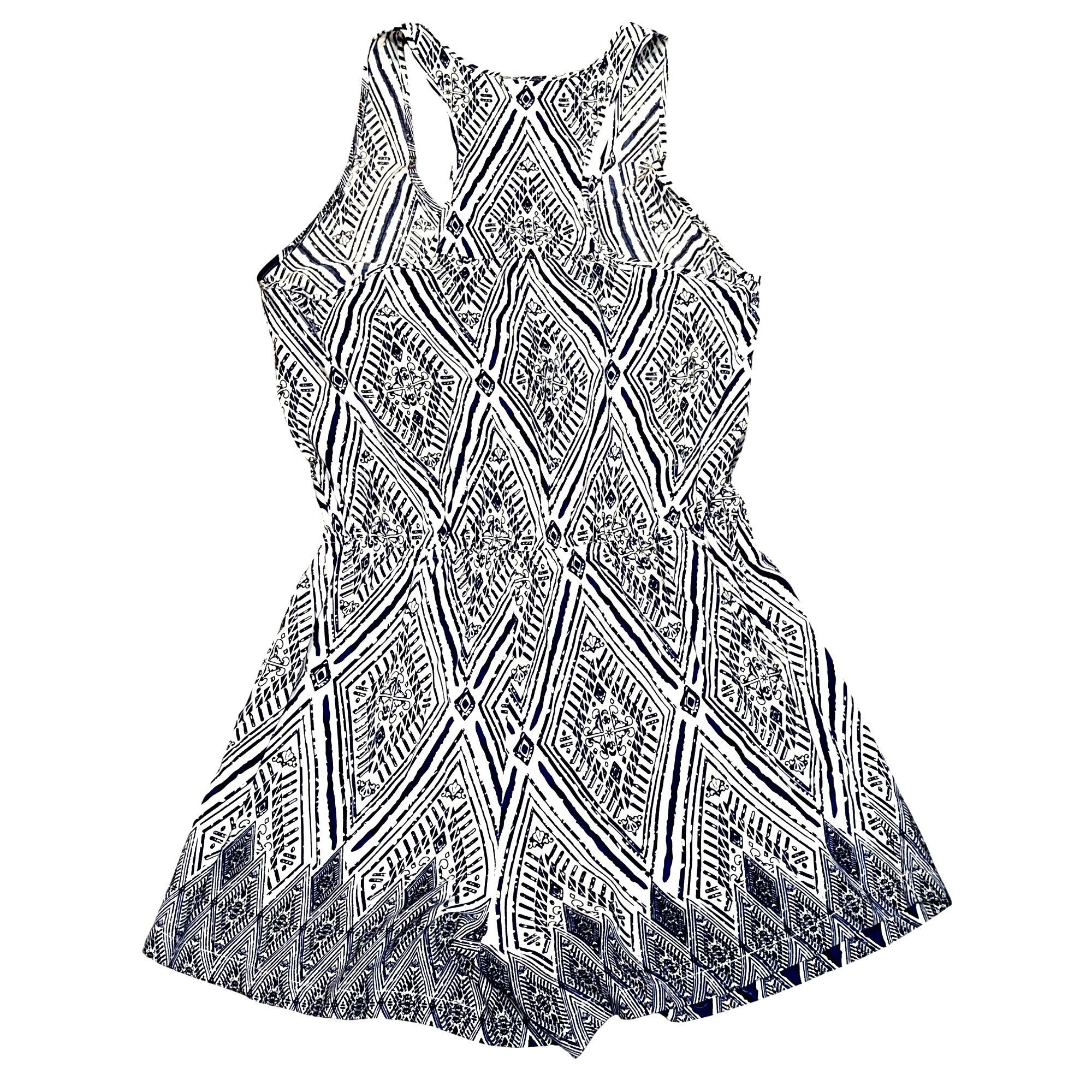 Other CCC Wide Leg Summer Romper Sleeveless Blue White Casual Geom Size S / US 4 / IT 40 - 2 Thumbnail