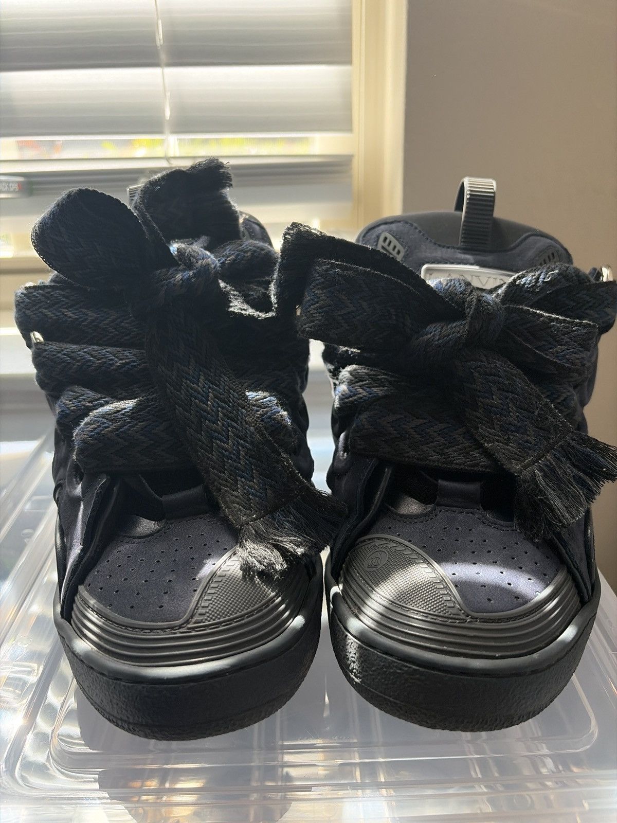 Lanvin Lanvin Curb Sneakers Navy Blue Size US 8 / EU 41 - 1 Thumbnail