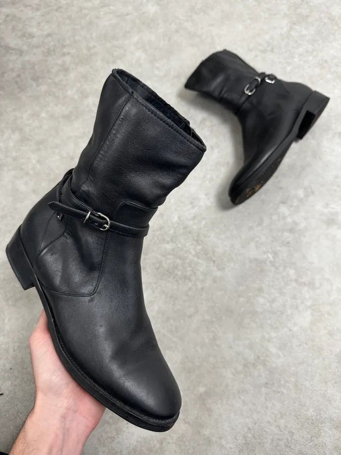 Balenciaga Balenciaga Paris Black Ankle Leather Boots Size US 7 / IT 37 - 1 Thumbnail