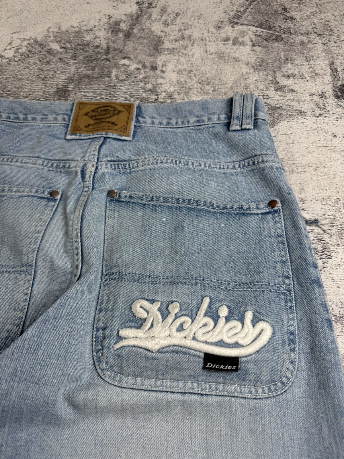 Dickies DICKIES BIG DADDY VINTAGE DENIM RAP HIP HOP BAGGY SKATE DISTRESSED JEANS PANTS Size US 32 / EU 48 - 8 Thumbnail