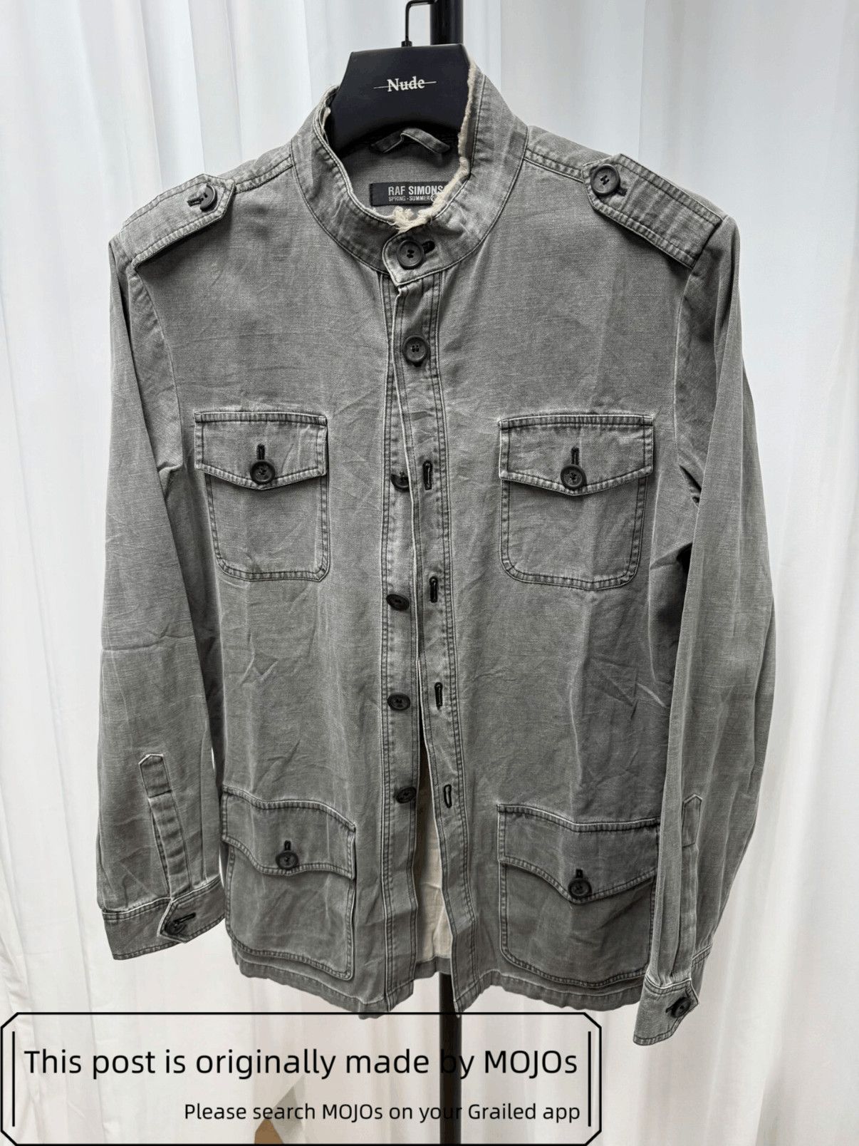 Raf Simons Sz 46 Raf Simons 04SS Distressed Washed Jacket mojos184116 Size US S / EU 44-46 / 1 - 1 Thumbnail