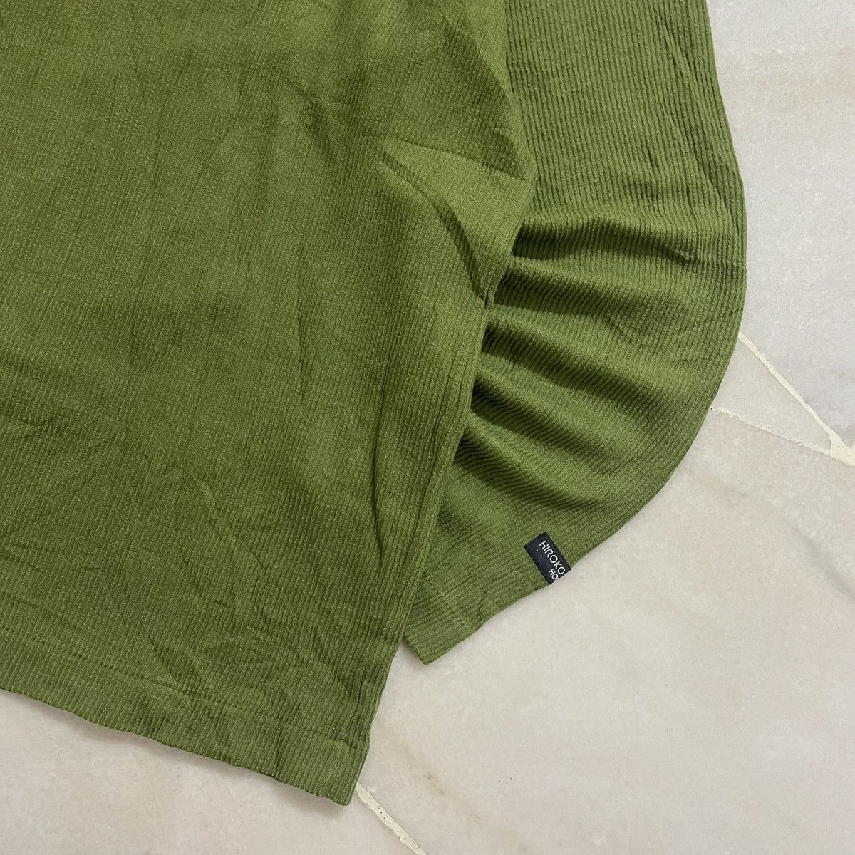 Hiroko Koshino Homme Vtg Olive Green Curduroy Designer Hiroko Koshino Homme Size US L / EU 52-54 / 3 - 3 Thumbnail