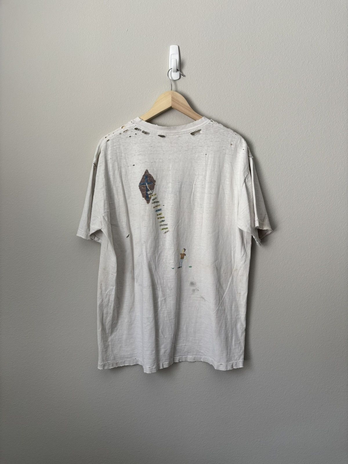 Vintage Rare Vintage 1995 Pearl Jam Mr.Point Vitalogy Tour Tee Size US L / EU 52-54 / 3 - 3 Thumbnail