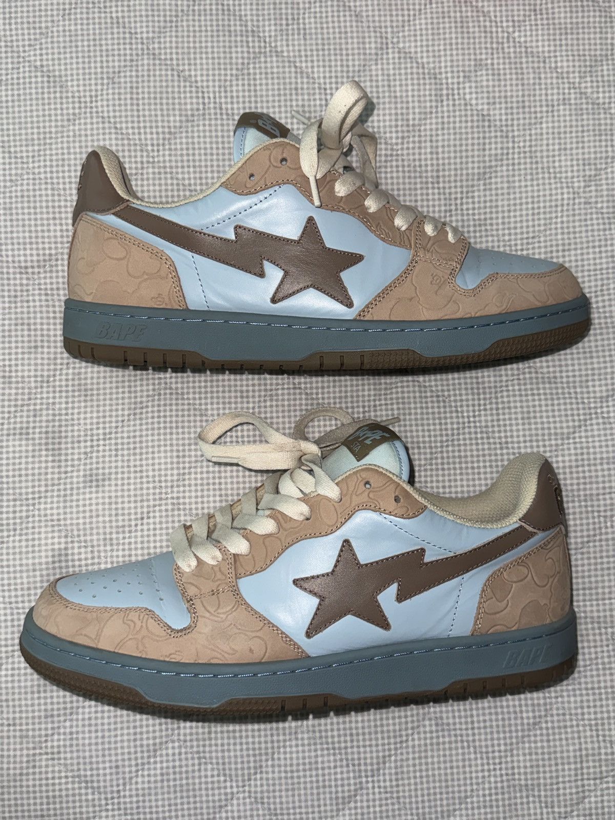 Bape A Bathing Ape Court Sta ‘ beige ’ Size US 9 / EU 42 - 1 Thumbnail