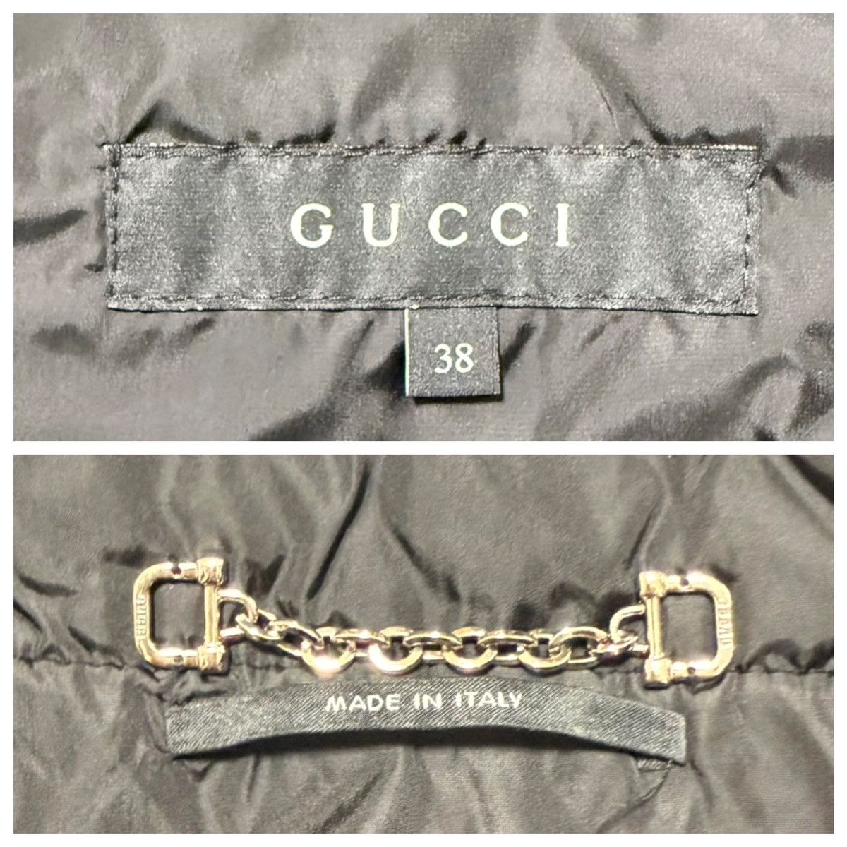 Gucci Authentic Gucci GG Logo Button Quilted Down Jacket 38 Black Size XS / US 0-2 / IT 36-38 - 2 Thumbnail