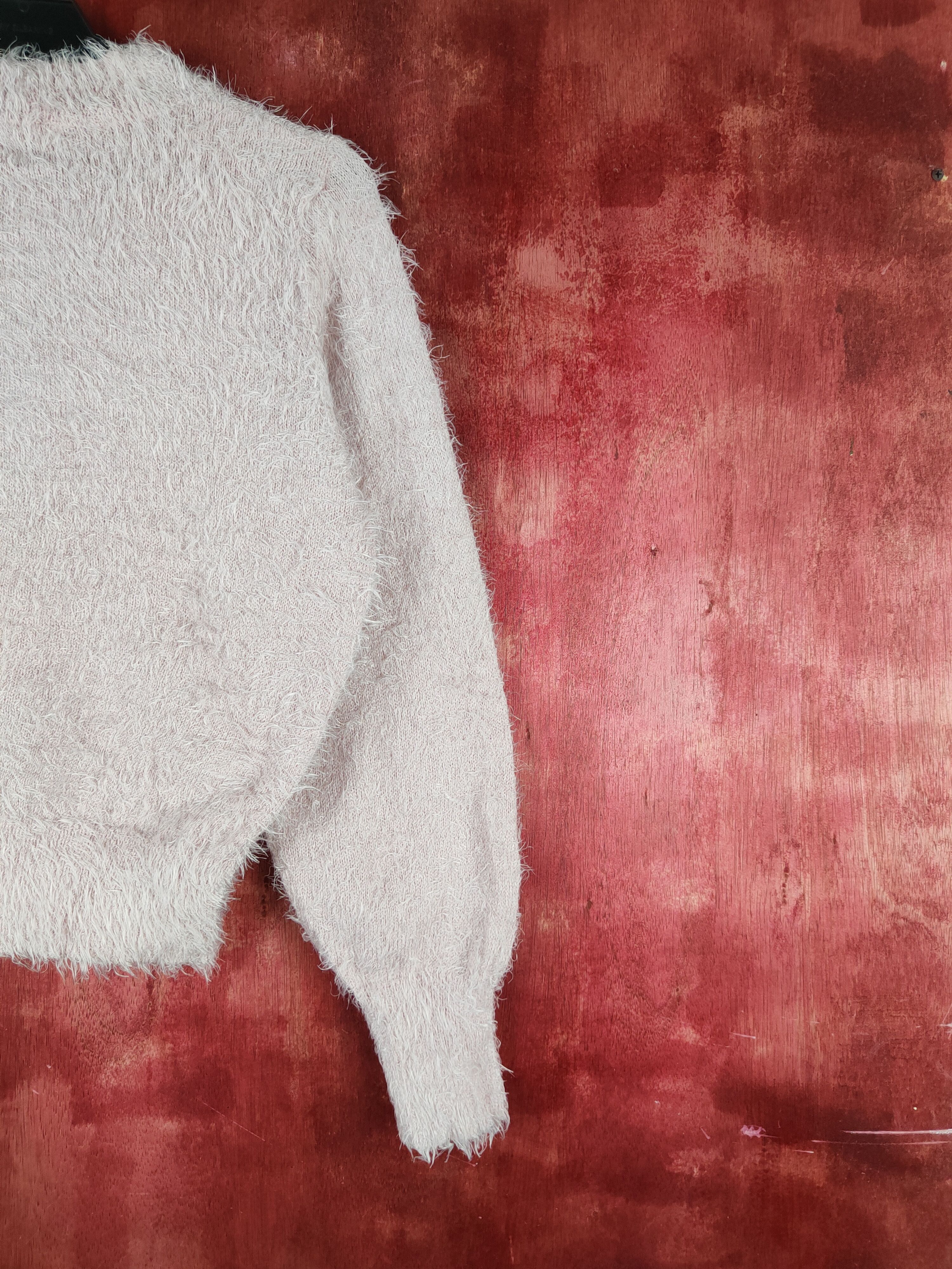 Japanese Brand × Vintage Earth Music & Ecology Pink Fur Mohair Knitwear Size M / US 6-8 / IT 42-44 - 8 Thumbnail