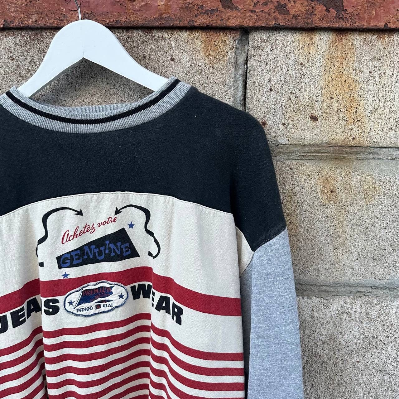 Indigo Vintage Genuine Indigo Jeans Wear Sweatshirt Big Logo 90s Size US XL / EU 56 / 4 - 5 Thumbnail