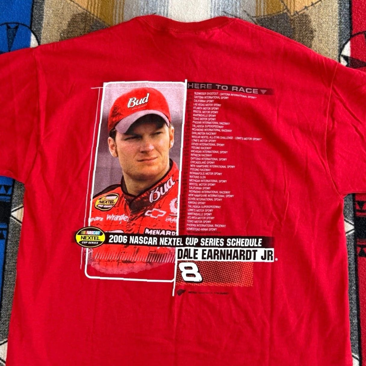 Budweiser VINTAGE Dale Earnhardt Jr Budweiser NASCAR T-Shirt XL Men Red Short Sleeve 90s Y2K Racing Nascar Brand New NWT Winner's Circle Shirt Size US XL / EU 56 / 4 - 6 Thumbnail