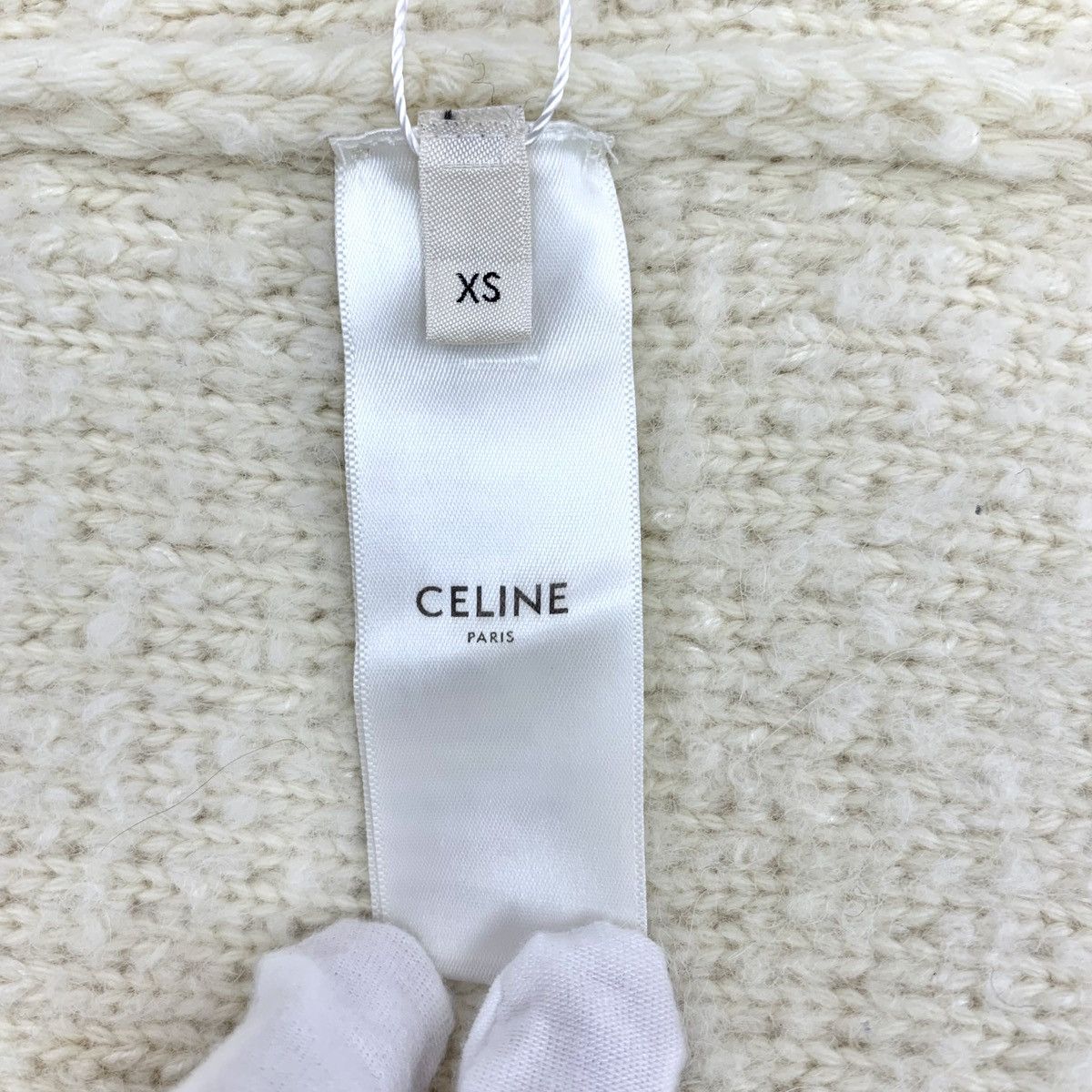 Celine Celine Beige Teddy Wool Lapel Long Sleeve Knit Sweater Size XS / US 0-2 / IT 36-38 - 6 Thumbnail