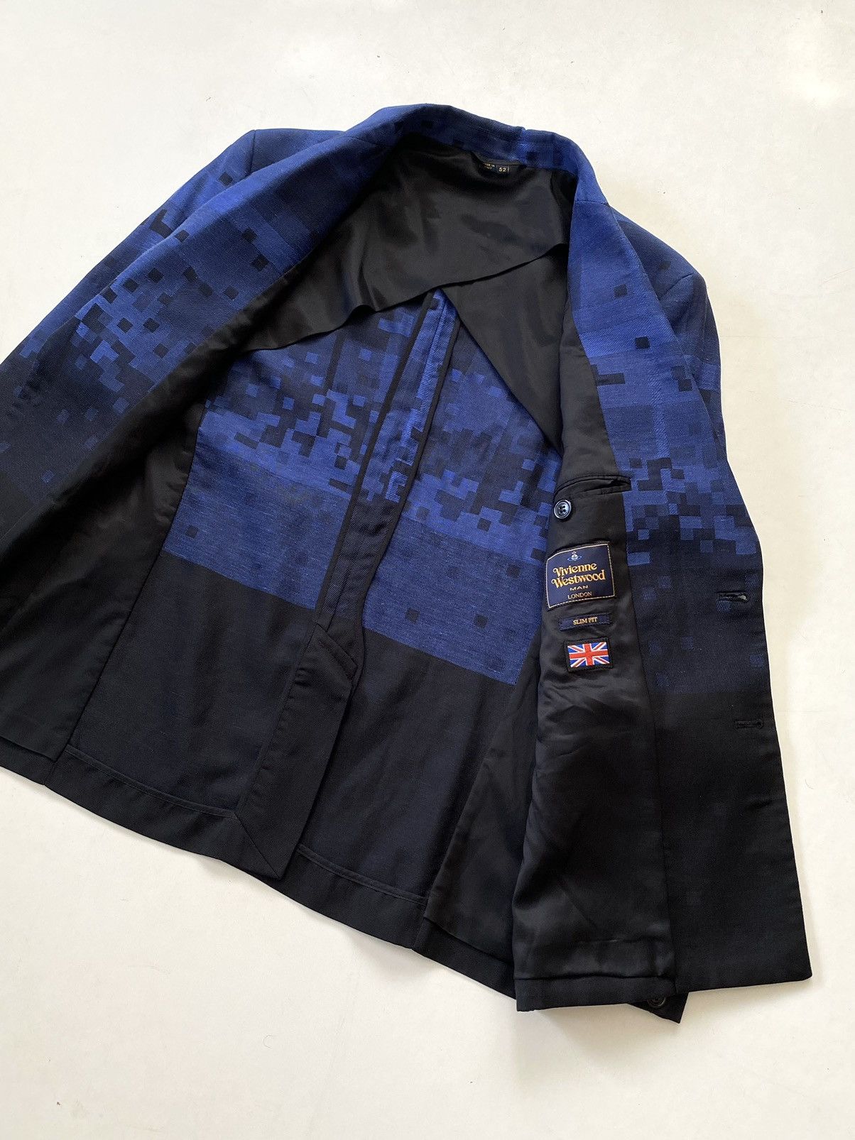 Vivienne Westwood 🔥SS2015 Vivienne Westwood Man “Pixelated” Blazer Jacket Navy Size US L / EU 52-54 / 3 - 8 Thumbnail