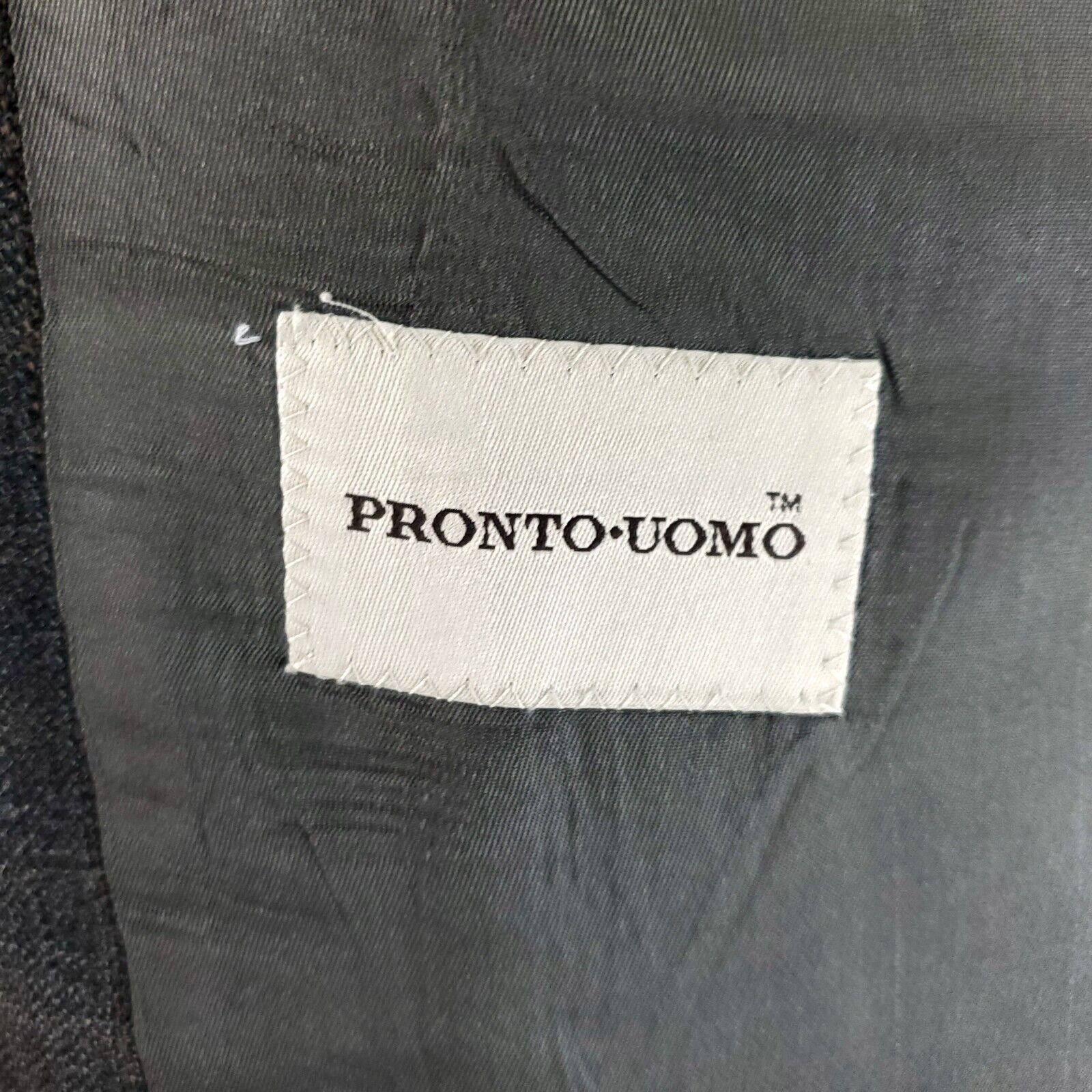 Pronto Uomo Pronto Uomo Wool 2 Button Sport Coat 40S Blue Beige W/ Brown Size 40S - 7 Thumbnail