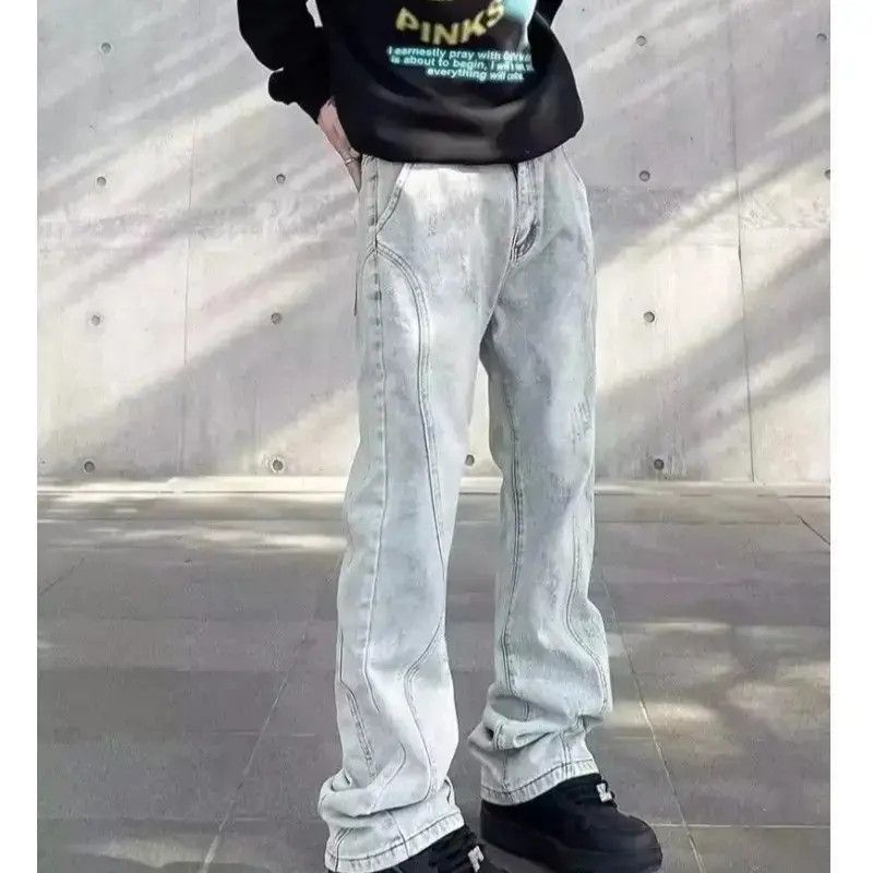 Japanese Brand Retro loose casual micro flared jeans Size US 32 / EU 48 - 1 Thumbnail