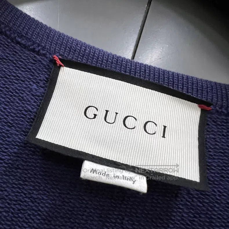 Gucci Gucci Rabbit embroidered blue sweatshirt Size US L / EU 52-54 / 3 - 3 Thumbnail