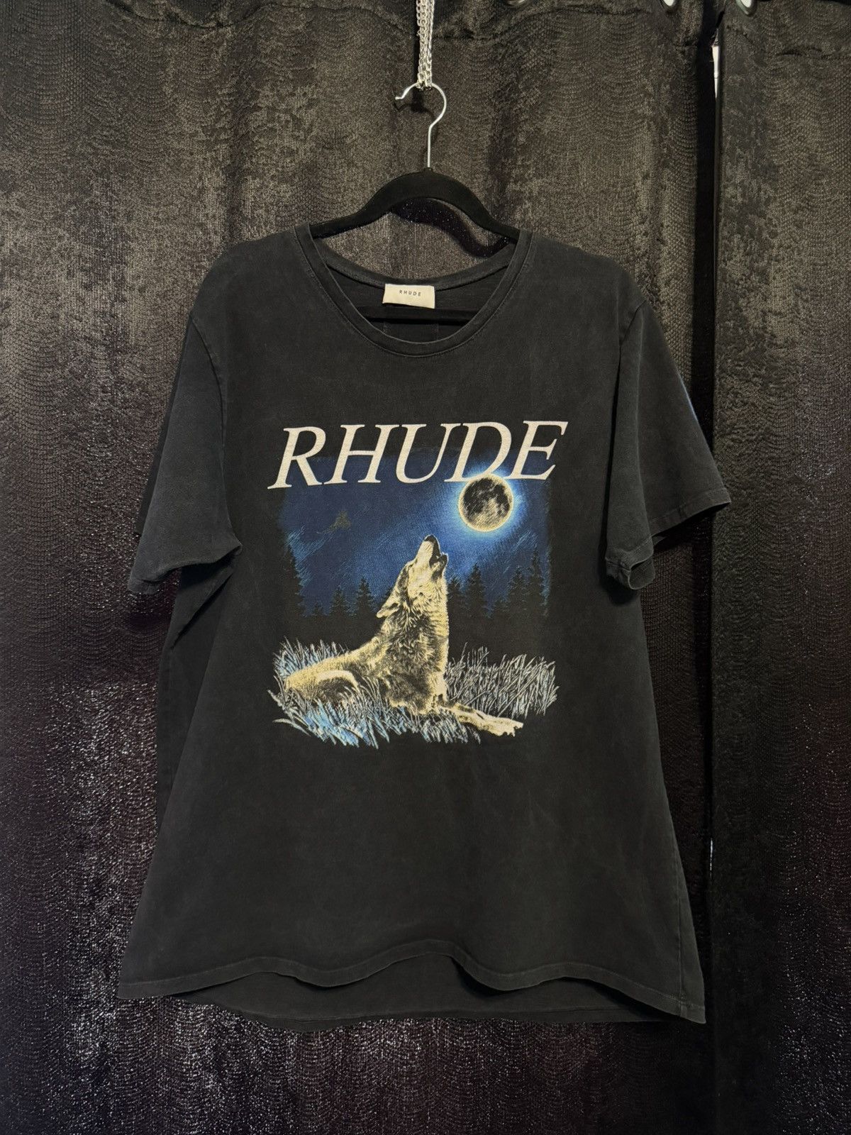 Rhude Wolf with the Moon Tshirt Size US L / EU 52-54 / 3 - 1 Thumbnail