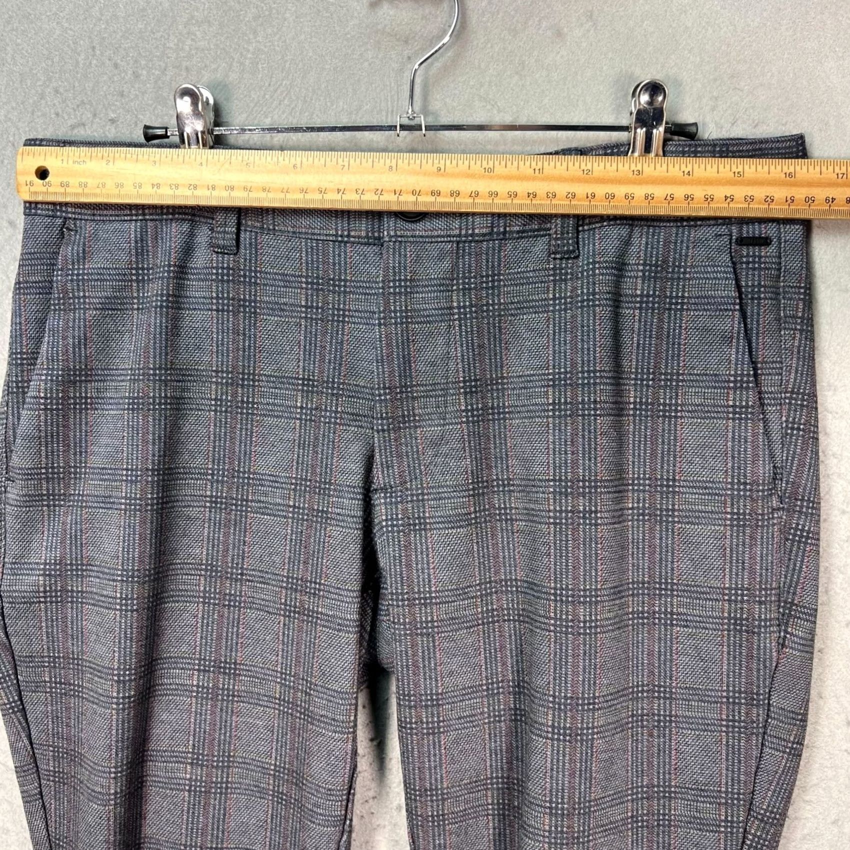 ONLY & SONS Only & Sons Mens Pants Tapered Fit 32x26 Gray Check Front Pockets Casual All Season Mens Size US 32 / EU 48 - 7 Thumbnail