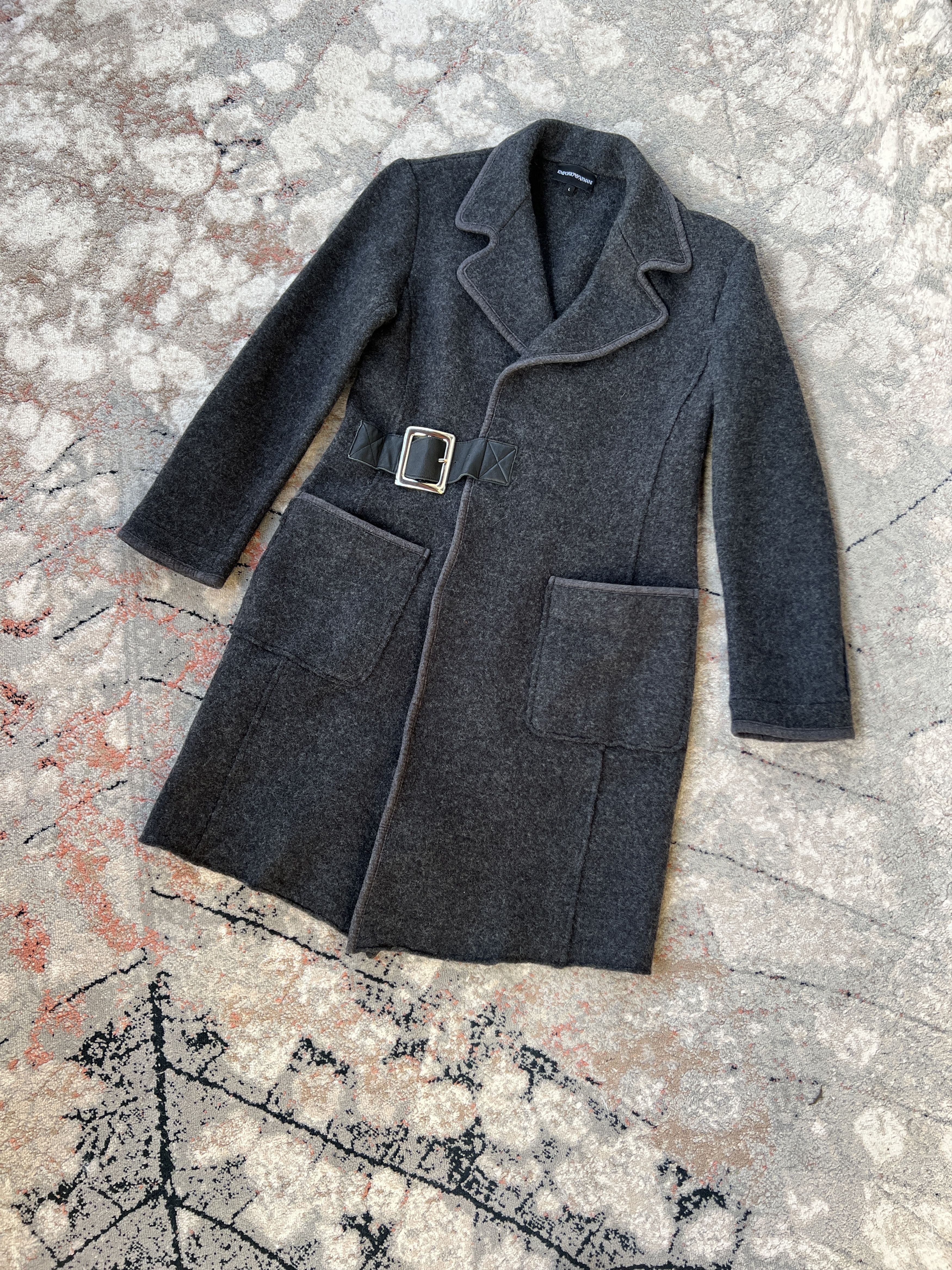 Emporio Armani Emporio Armani Wool Coat Size L / US 10 / IT 46 - 1 Thumbnail